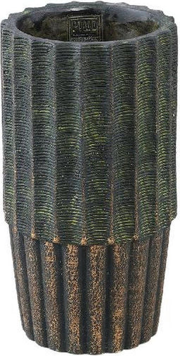PTMD Bloempot Niki - 16x16x30 cm - Cement - Groen