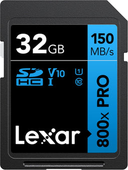Lexar 800x PRO - SDHC UHS-I - 32GB 150MB/s V10 - Blauw
