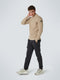 No Excess - Pullover - Geribbelde ronde hals - Stone L