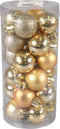 Kerstbal | 3cm | aan draad | goud | 24 stuks