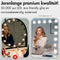 Sansbeauté® Hollywood Spiegel - Make Up Spiegel 80x60cm - 18x Dimbare LED Lampen - 10x Vergroting - USB Oplaadpoort - Dimbaar Licht