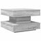 vidaXL - Salontafel - 360 - graden - draaibaar - 50x50x34,5cm - grijs - sonoma - eiken