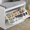 SoBuy FSR98-W - Schoenenbank - Gewatteerd kussen - Wit 60x26x46 cm