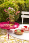 Mica Decorations Aston - Dienblad met Klem - H30 x Ø31 cm - Metaal - Fuchsia