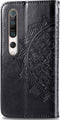 Hoesje Met Pasjeshouder Geschikt voor Xiaomi Mi 10 Pro / Mi 10 - Mandala Bookcase - Zwart