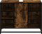 vidaXL - Wastafelkast - 80x33x60 - cm - bewerkt - hout - gerookt - eikenkleurig