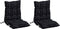vidaXL - Stoelkussens - 2 - st - lage - rug - ruitpatroon - oxford - stof - zwart