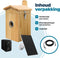 BOME Vogelhuisje - Nestkastje met Camera 1080p HD en Audio - Hout - Inclusief Extern Zonnepaneel
