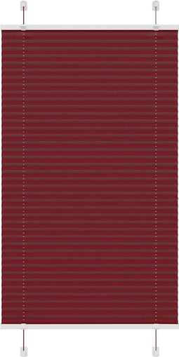 vidaXL - Plissé - rolgordijn - 75x150 - cm - stofbreedte - 74,4 - cm - bordeauxrood