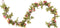 Kerstslingers met bloemen 6 st 215 cm roze