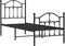 vidaXL - Bedframe - met - hoofd- - en - voeteneinde - metaal - zwart - 75x190 - cm