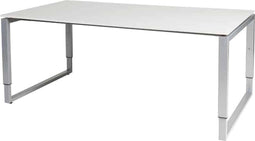 Verstelbaar Bureau - Domino Plus 120x60 grijs - wit frame