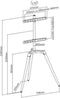 Tv beeldscherm standaard statief schilders ezel design studio - draaibaar - tot 65 inch