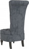 vidaXL - Stoel - hoge - rugleuning - met - knopen - fluweel - donkergrijs