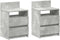 vidaXL - Nachtkastjes - 2 - st - met - 2 - lades - 40x33x60 - cm - betongrijs