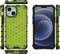 Lunso - Honinggraat Armor Backcover hoes - Geschikt voor iPhone 13 Mini - Fluor Geel