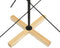 vidaXL - Kerstdecoratie - kerstboom - met - houten - basis - 120 - cm - metaal - zwart