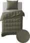 YELLOW Cialda Dekbedovertrek - Eenpersoons - 140x200/220 cm - Army Green