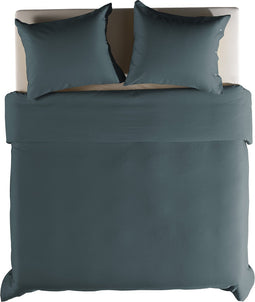 YELLOW Cialda Dekbedovertrek - Eenpersoons - 140x200/220 cm - Dusk Blue