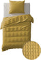 YELLOW Cialda Dekbedovertrek - Eenpersoons - 140x200/220 cm - Ochre Gold