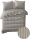 YELLOW Cialda Dekbedovertrek - Lits-jumeaux - 240x200/220 cm - Silver Grey