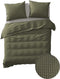YELLOW Cialda Dekbedovertrek - Lits-jumeaux XL - 260x200/220 cm - Army Green