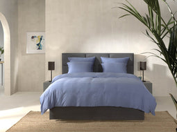Yellow Dekbedovertrek Bamboo - Eenpersoons - 140x200/220 cm - Ocean Blue
