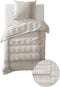 Yellow Kagusa Dekbedovertrek - Tweepersoons - Percale - 200x200-220cm - Grijs