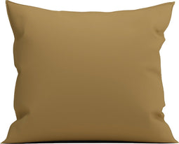 Yellow Kussensloop Percale - Kussenhoes van 80x80 cm - 1 stuk - 100% Katoen-Perkal - Bruin