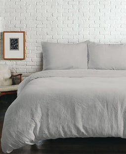 YELLOW Louise Dekbedovertrek - Tweepersoons - 200x200/220 cm - Silver Grey
