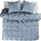 YELLOW Nova Dekbedovertrek - Litsjumeaux XL - 260x200/220 cm - Colonial Blue