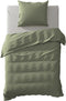 Yellow Percale Dekbedovertrek - Eenpersoons - 140x200/220 cm - Army Green