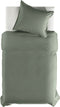 Yellow Percale Dekbedovertrek - Eenpersoons - 140x200/220 cm - Army Green