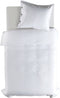 Yellow Percale Dekbedovertrek - Eenpersoons - 140x200/220 cm - Optic White