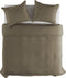 Yellow Percale Dekbedovertrek - Eenpersoons - 140x200/220 cm - Pine Taupe