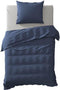 Yellow Percale - Dekbedovertrek - Eenpersoons - 140x200/220 cm - Midnight Blue