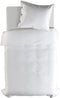 Yellow Percale Dekbedovertrek - Eenpersoons - Percale - 140x200-220cm - Off-White