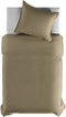 Yellow Percale Dekbedovertrek - Extra breed - 260x200/220 cm - Safari Sand