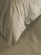 Yellow Percale Dekbedovertrek - Extra breed - 260x200/220 cm - Safari Sand