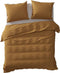 Yellow Percale Dekbedovertrek - Litsjumeaux - 240x200/220 cm - Cognac Brown
