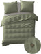 Yellow Percale Dekbedovertrek - Litsjumeaux XL - 260x200/220 cm - Army Green