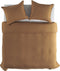 Yellow Percale Dekbedovertrek - Litsjumeaux XL - 260x200/220 cm - Cognac Brown