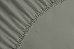 Yellow percale katoen hoeslaken groen - lits-jumeaux (180x210/220) - natuurlijk materiaal - slijtvast en duurzaam