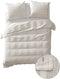 Yellow Sayama Dekbedovertrek - Eenpersoons - Percale - 140x200-220cm - Off-White