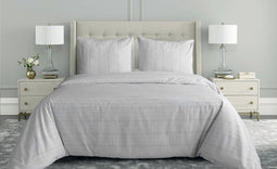Yellow Somme Dekbedovertrek - Tweepersoons - Percale - 200x200-220cm - Grijs