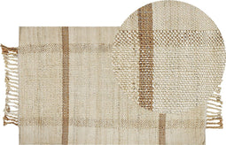 YELMEZ - Modern vloerkleed - Beige - 80 x 150 cm - Jute