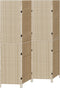 vidaXL - Kamerscherm - 4 - Paneel - Vouwbaar - Beige - 196x180 - cm - Poly - Rattan