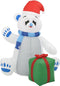 vidaXL - Kerstfiguur - ijsbeer - opblaasbaar - LED - binnen - en - buiten - 1,8 - m