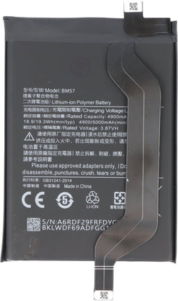 Accu geschikt voor Xiaomi Note 10 Pro, Li-Polymer, 3.87V, 5000mAh, 19.35Wh, zonder gereedschap