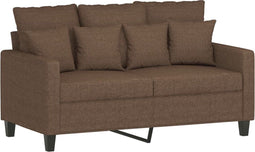vidaXL - Tweezitsbank - 120 - cm - stof - bruin